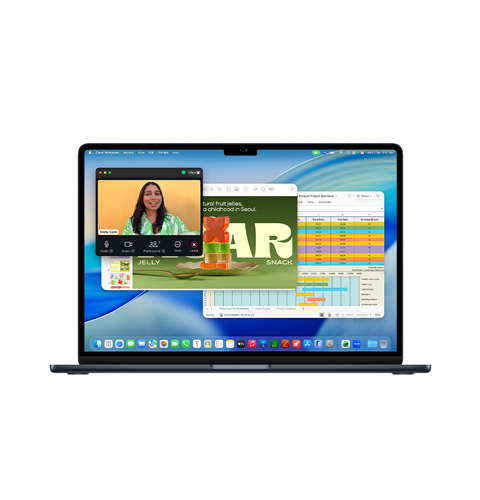 A Mac screen shows several apps being used at once